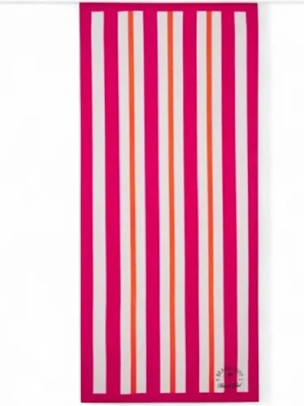 Beach Riot Pink, White & Orange Striped Beach Towel